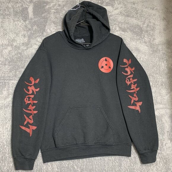 Other - Naruto Shippuden Hoodie Sweatshirt Mens Small Black Anime Graphic Sasuke Uchiha